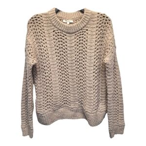 Madewell Beige Windemere Pointelle Pullover Sweater - Size S